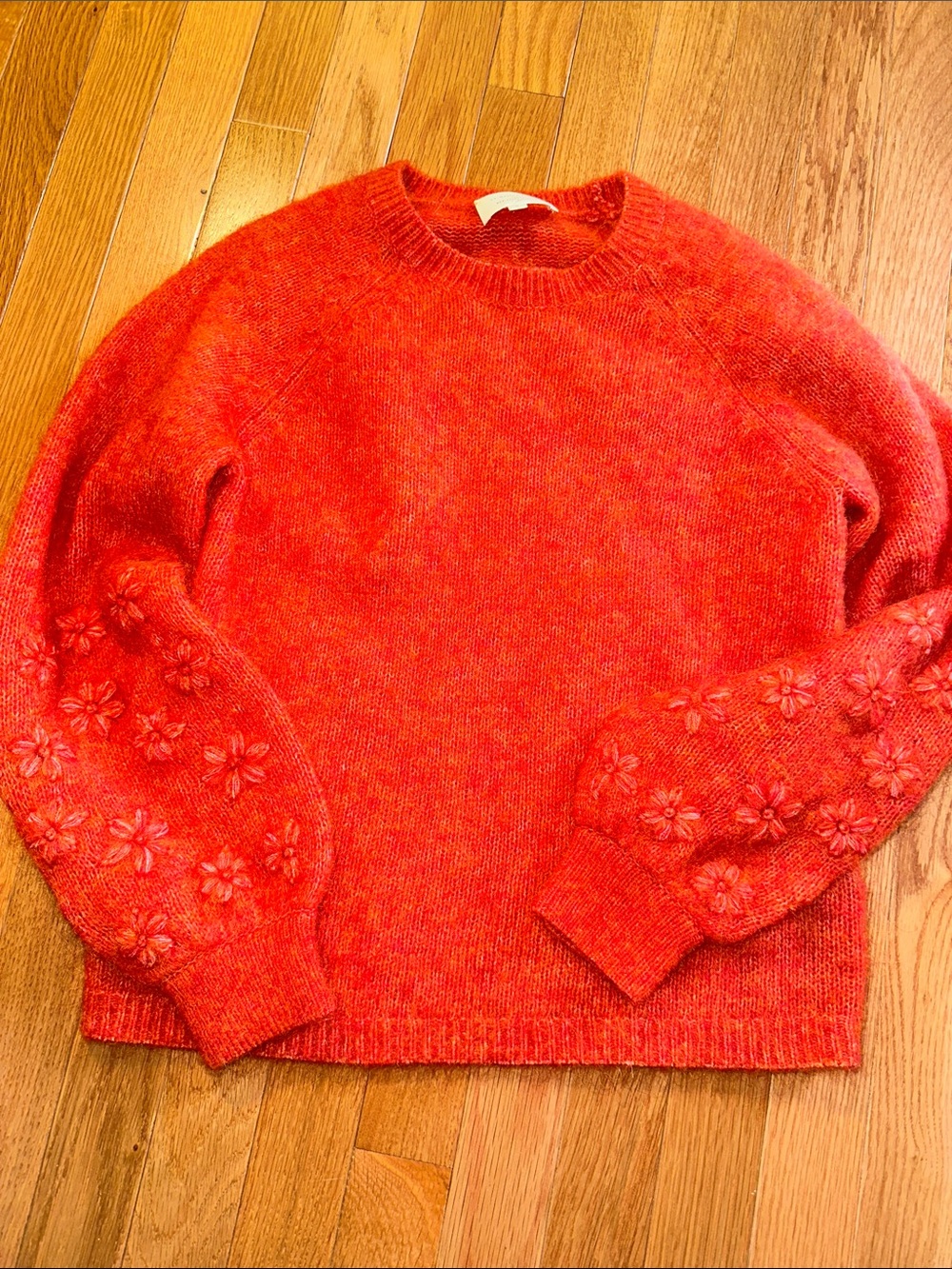 Sézane Melanie jumper, beautiful orange/red color